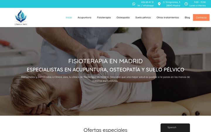 Screenshot of clinicajaro.es