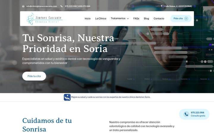 Screenshot of clinicajimenezcascante.com