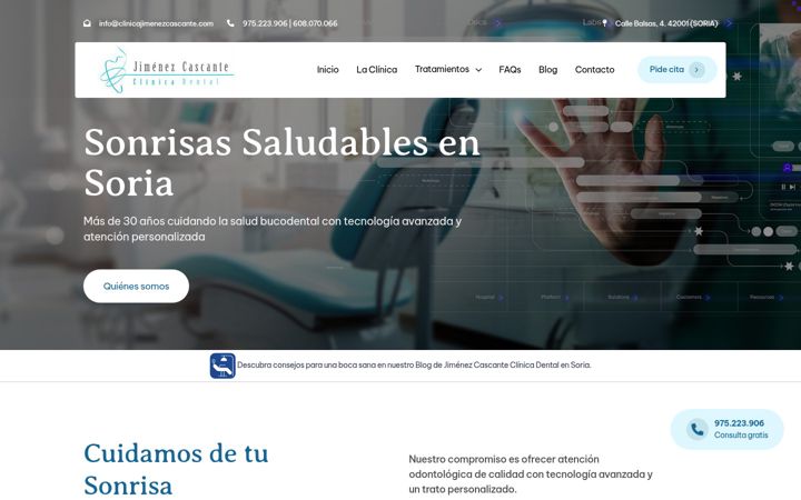 Screenshot of clinicajimenezcascante.es