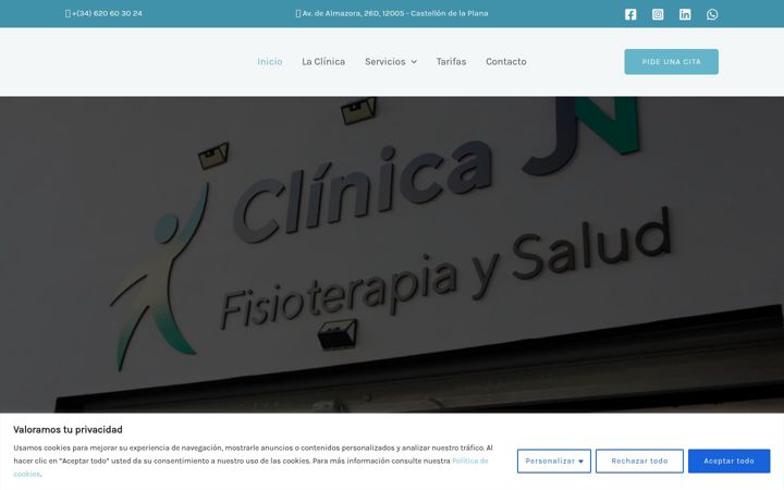 Skærmbillede af clinicajn.es