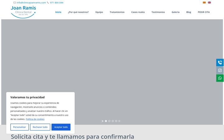 Screenshot of clinicajoanramis.com