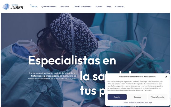 Screenshot of clinicajuber.com