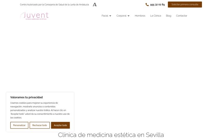 Screenshot of clinicajuvent.com