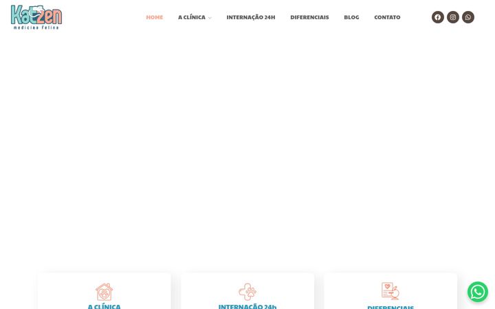 Screenshot of clinicakatzen.com.br
