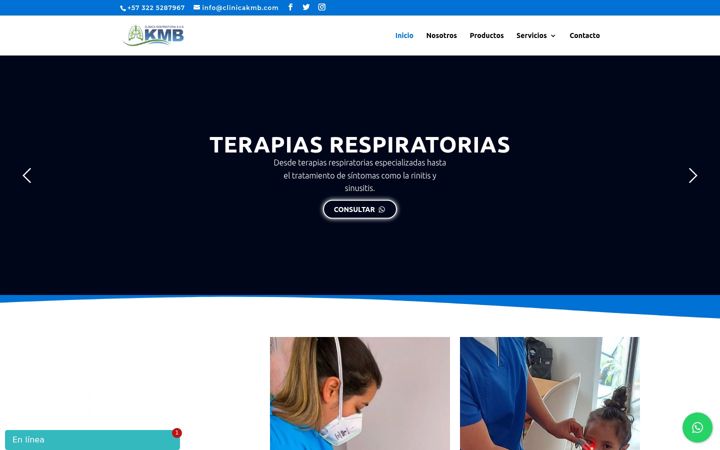 Screenshot of clinicakmb.com