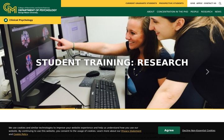 Screenshot von clinical.gmu.edu