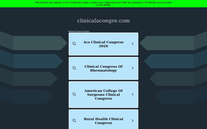 Screenshot of clinicalacongre.com