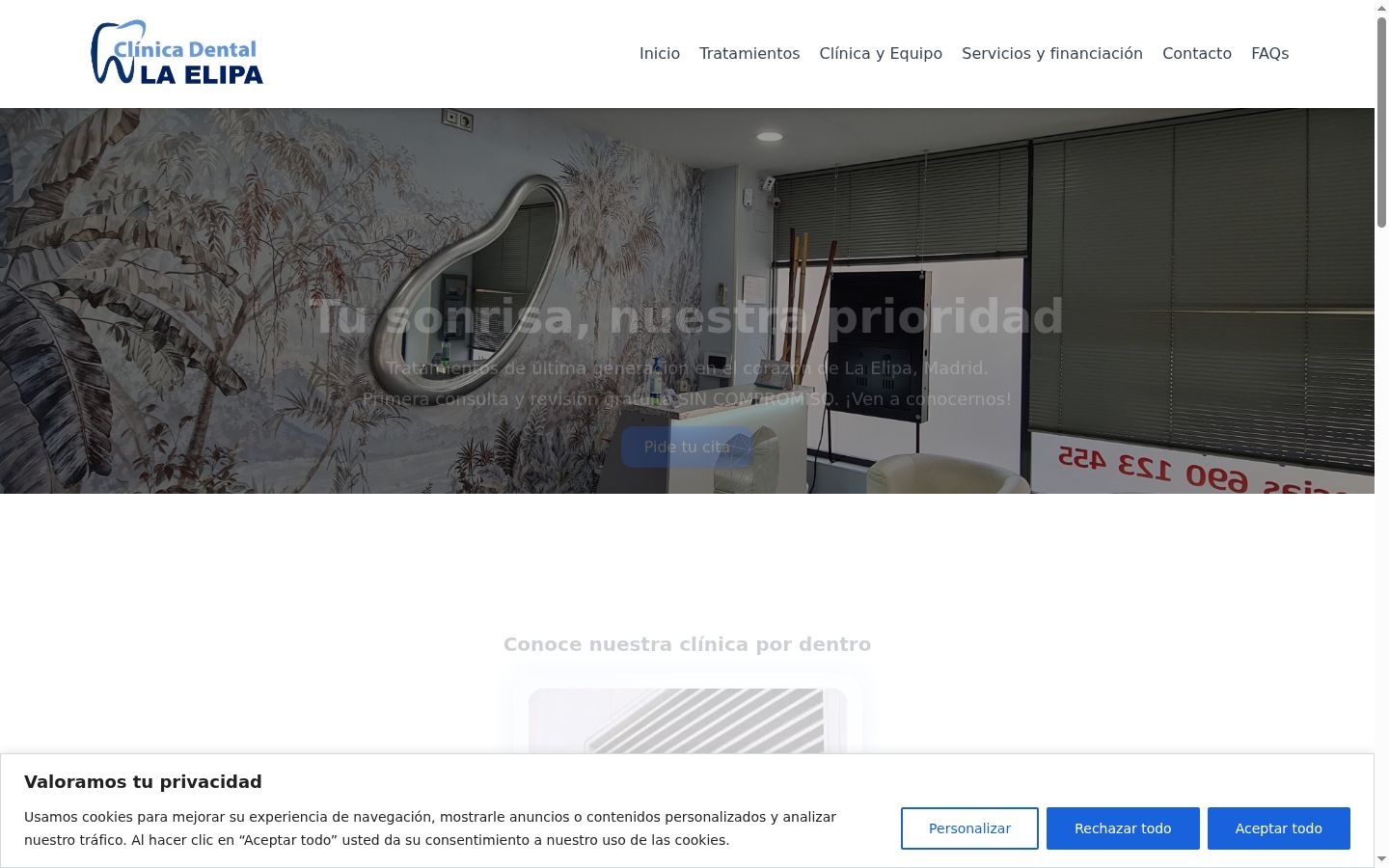 Capture d'écran de la bannière de consentement affichée avant toute interaction