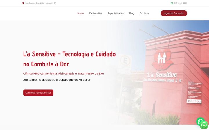 Screenshot di clinicalasensitive.com.br