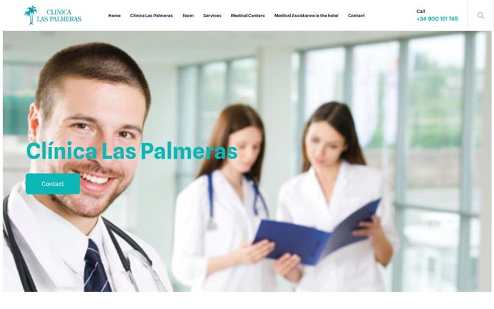 Screenshot of clinicalaspalmeras.com