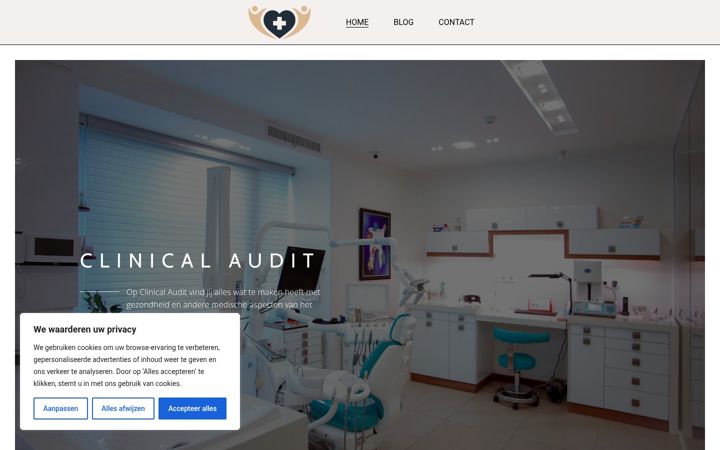 Snímek obrazovky clinicalaudit.nl