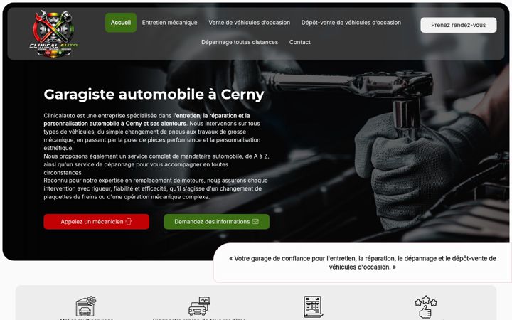 Screenshot of clinicalauto.fr
