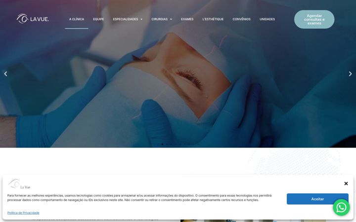 Screenshot di clinicalavue.com.br