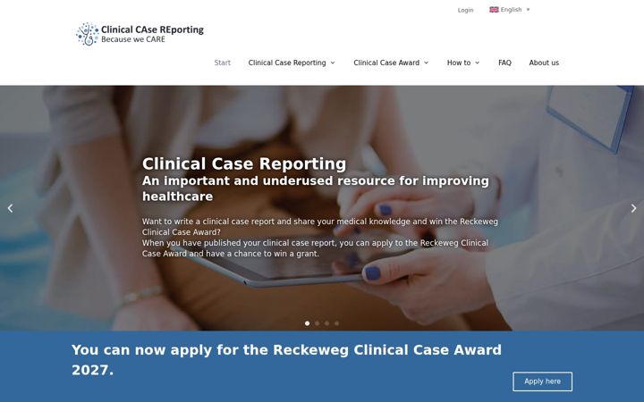 Screenshot of clinicalcasereporting.com