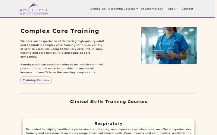 Zrzut ekranu clinicaleducator.co.uk
