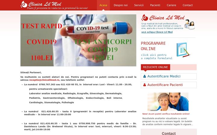 Skjermbilde av clinicalilmed.ro