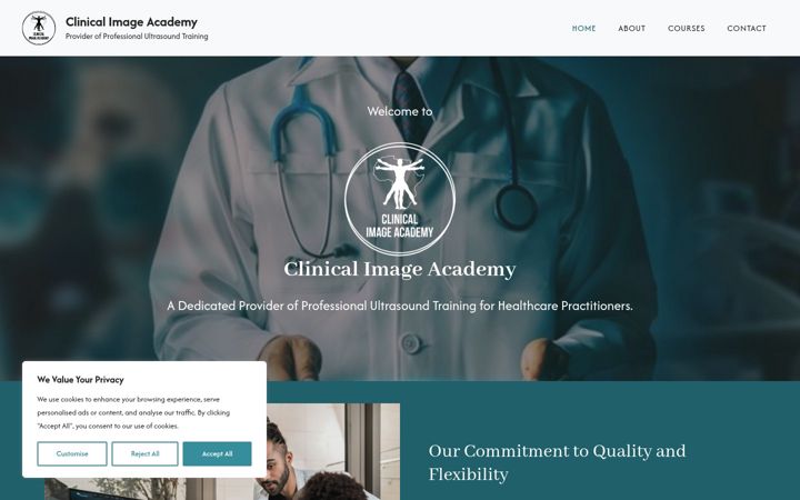 Screenshot of clinicalimageacademy.com