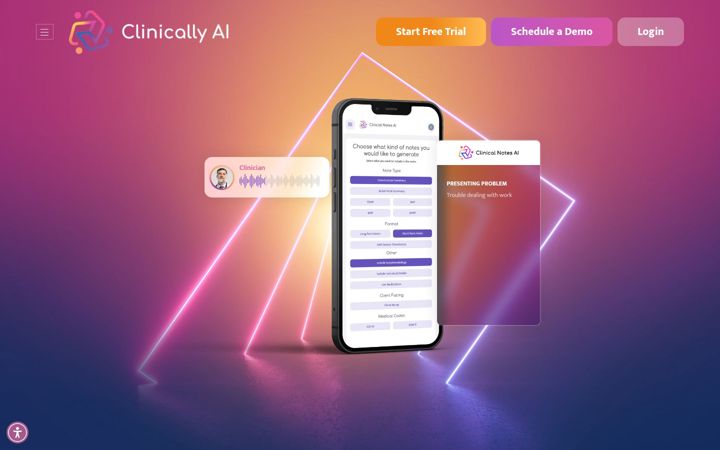 Zrzut ekranu clinicalnotes.ai