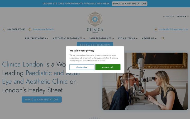 Screenshot of clinicalondon.co.uk