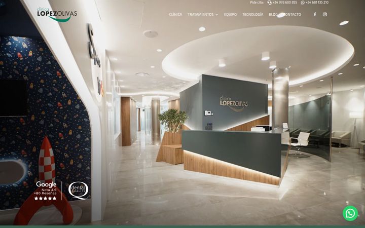 Screenshot of clinicalopezolivas.es