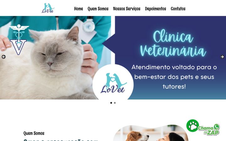 Screenshot von clinicalovet.com.br