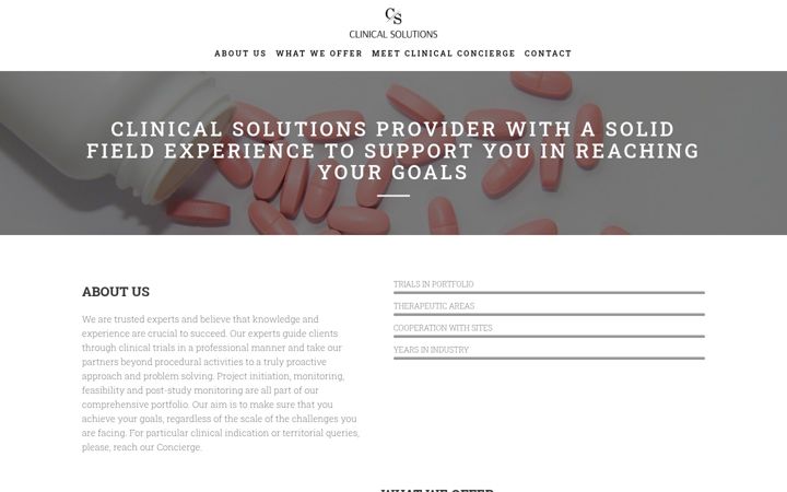 Screenshot of clinicals.pl