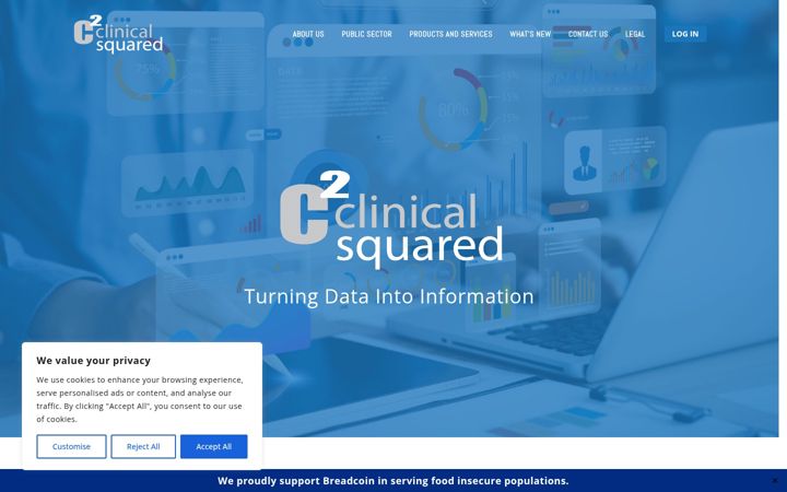 Screenshot of clinicalsquared.com