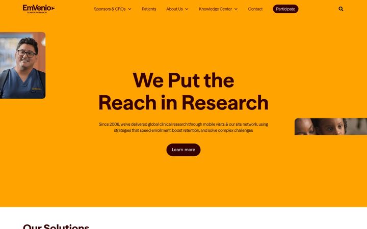 Screenshot of clinicaltrialservice.com