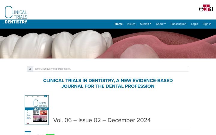 Screenshot of clinicaltrialsindentistry.com
