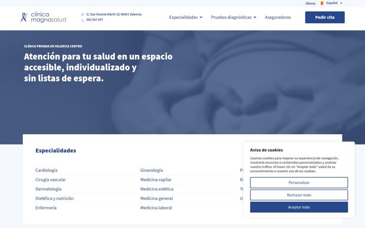 Screenshot of clinicamagnasalud.es