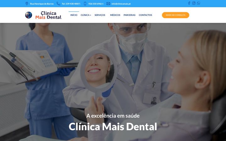 Ekrano kopija clinicamais.pt