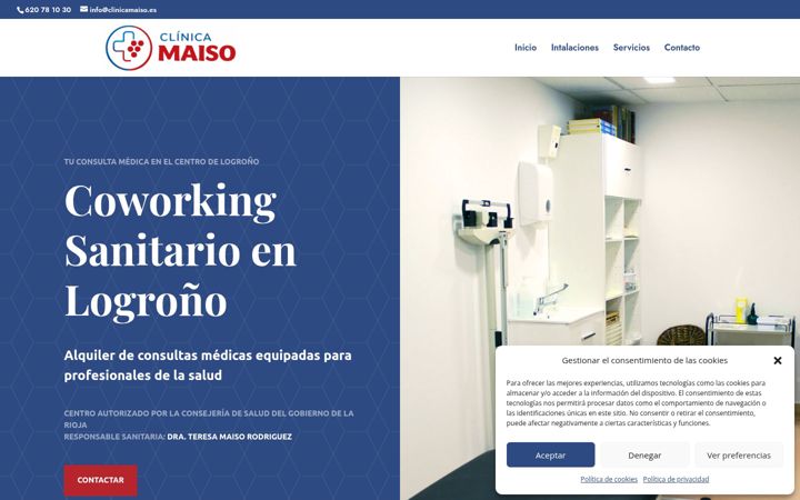 Screenshot of clinicamaiso.es