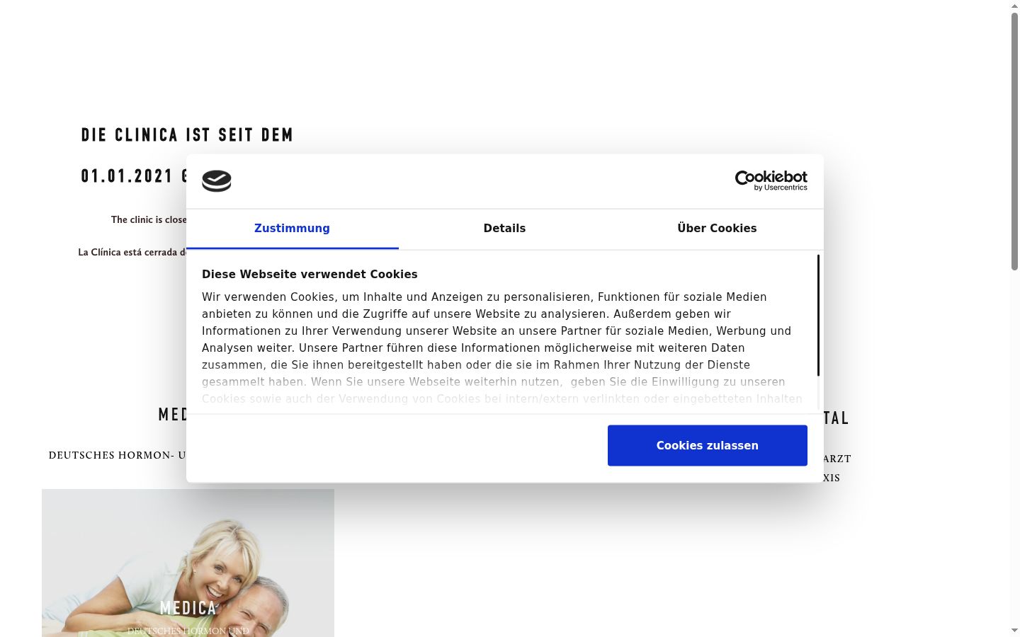 Capture d'écran de la bannière de consentement affichée avant toute interaction