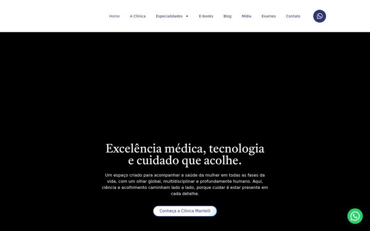Screenshot of clinicamantelli.com.br