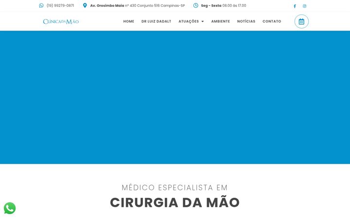 Screenshot von clinicamao.com.br