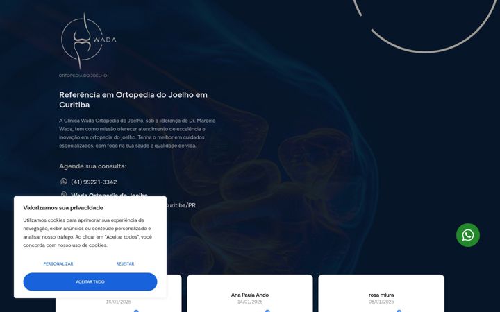 Screenshot von clinicamarcelowada.com.br