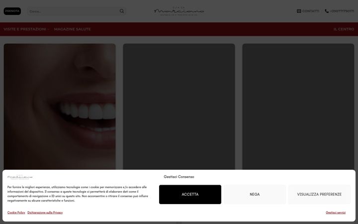 Skærmbillede af clinicamarciano.it