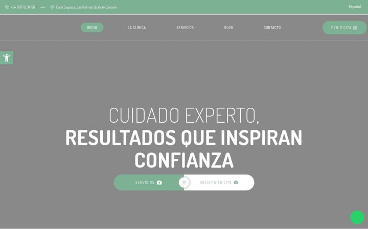 Screenshot of clinicamariadelcarmendominguezcastro.com