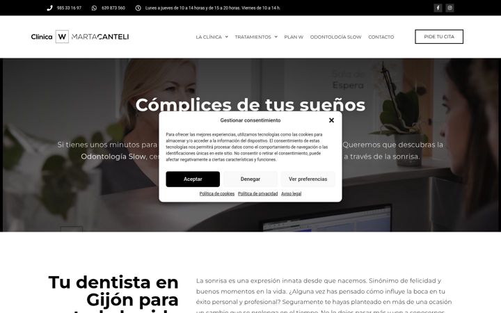 Screenshot of clinicamartacanteli.com