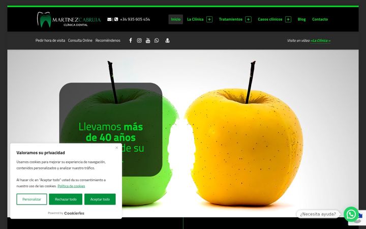 Screenshot of clinicamartinezcabruja.es