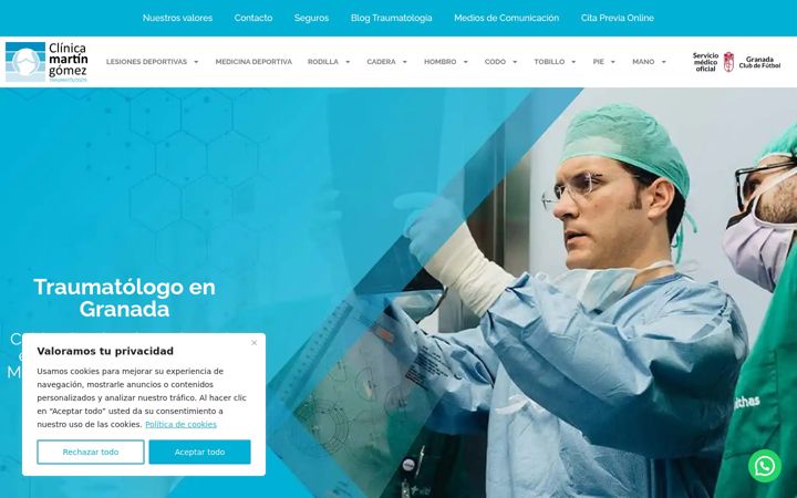 Screenshot of clinicamartingomez.es