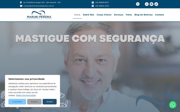 Screenshot von clinicamarukipereira.com.br