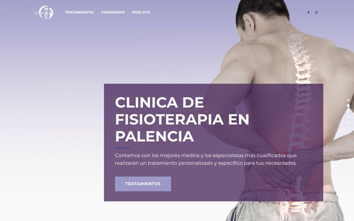Captura de ecrã de clinicamas.es