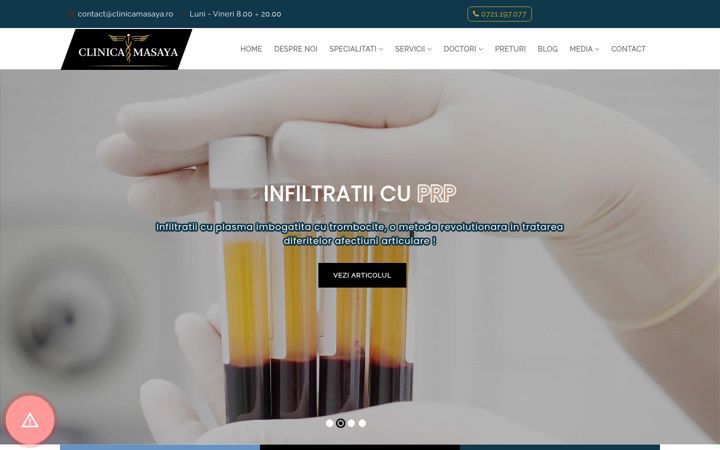 Skjermbilde av clinicamasaya.ro