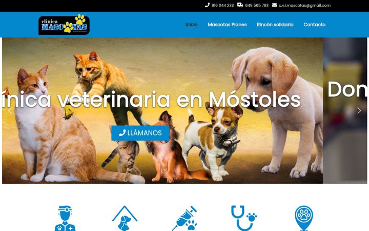 Screenshot of clinicamascotas.com