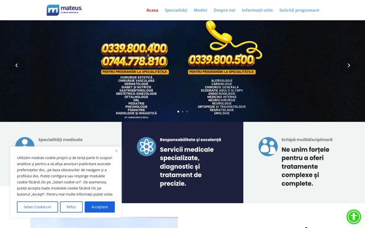 Skjermbilde av clinicamateus.ro