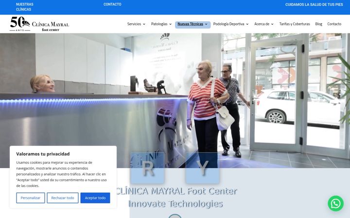 Screenshot of clinicamayral.com