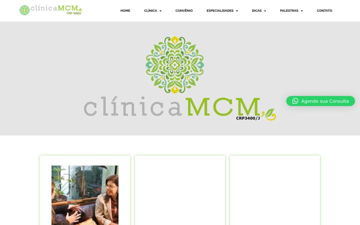 Screenshot of clinicamcm.com.br
