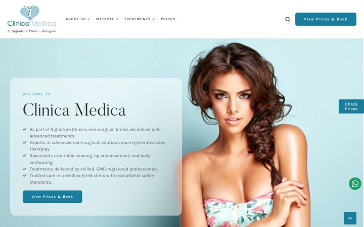 Zrzut ekranu clinicamedica.co.uk