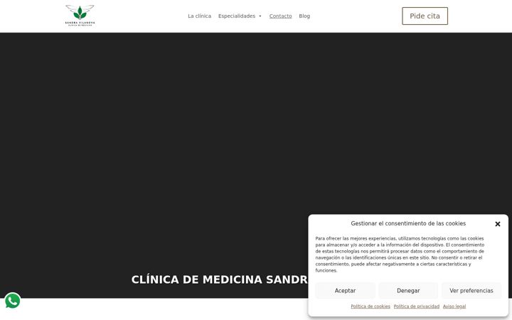 Screenshot of clinicamedicasandravilanova.com